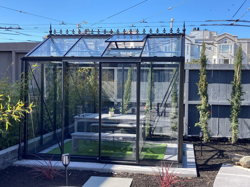 EXACO Royal Victorian | VI 23 Green | 4mm Tempered Glass Greenhouse in Dark Green