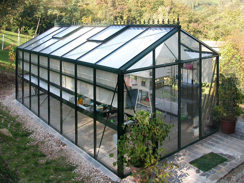 EXACO Royal Victorian | VI 36 Black | 4mm Tempered Glass Greenhouse