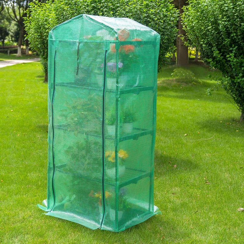 Riverstone Monticello GENESIS 4 Tier Portable Rolling Greenhouse with Opaque Cover