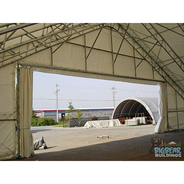 Rhino Shelters Peaked Truss Building 65'Wx49'Lx26'H