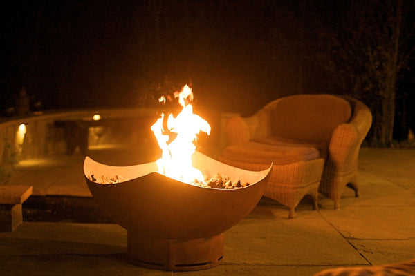 Fire Pit Art Manta Ray | Electric Fire Pit | Propane Fire Pit | Natural Gas Fire Pit | 120,000 BTUs Fire Pit