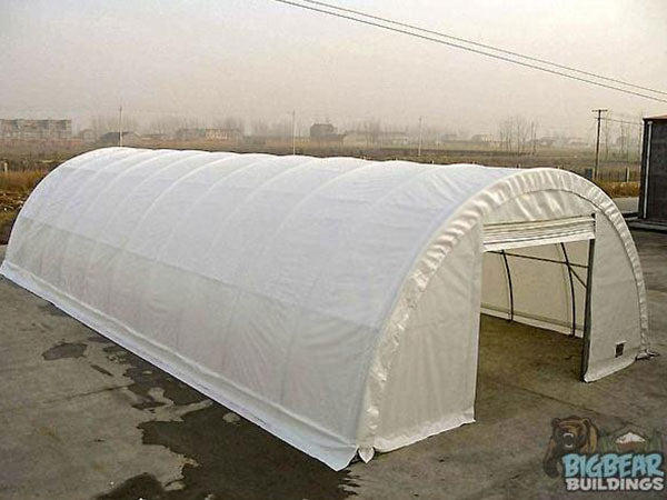 Rhino Shelters Commercial Round Truss Building 30'Wx65'Lx15'H