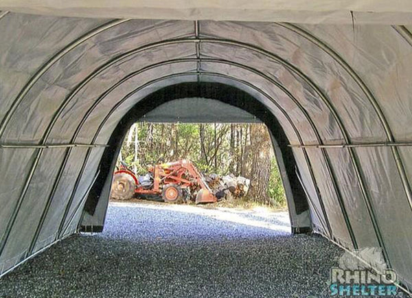 Rhino Shelters Instant Garage Round 12'Wx20'Lx8'H