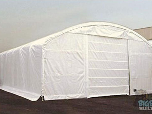 Rhino Shelters Domed Round Truss Building 40'Wx60'Lx18'H
