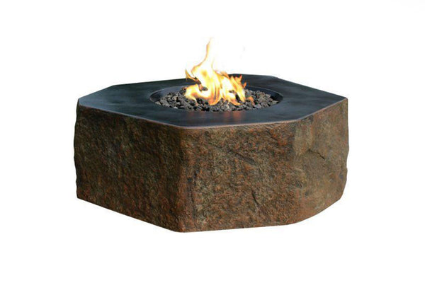 Elementi Columbia Fire Table OFG105 | Propane Fire Pit | Natural Gas Fire Pit | Round Fire Pit | 45,000 BTUs Fire Pit
