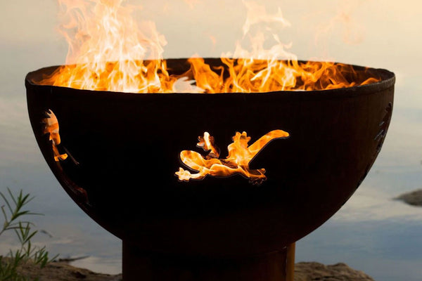 Fire Pit Art Kokopelli | Electric Fire Pit | Propane Fire Pit | Natural Gas Fire Pit | Round Fire Pit | 120,000 BTUs Fire Pit