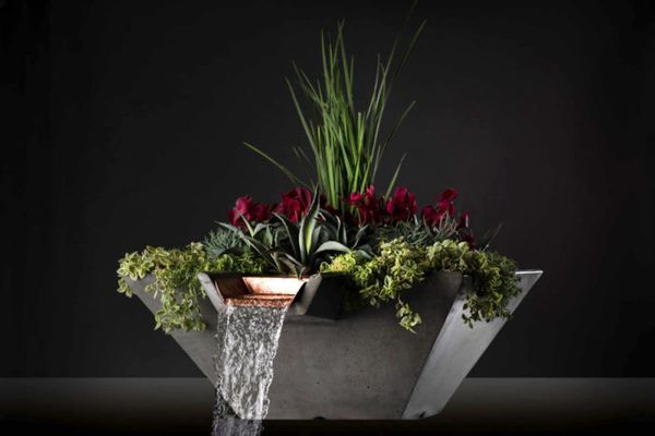Slick Rock Cascade Square Water and Planter Bowl