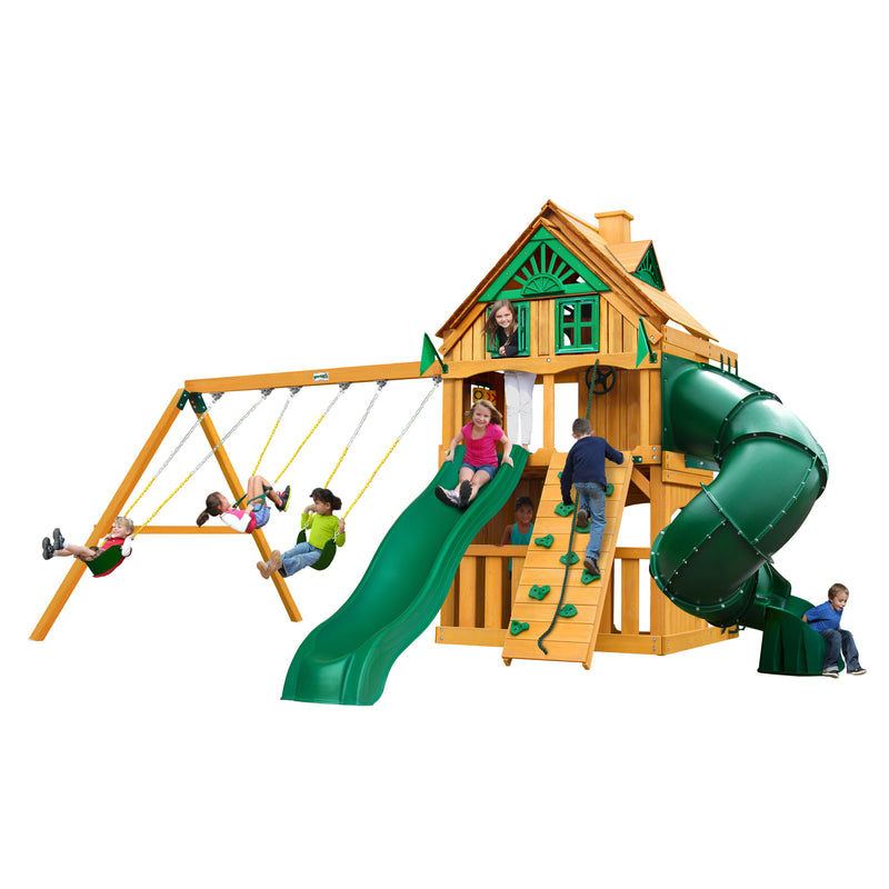 Gorilla Mountaineer Clubhouse Treehouse w/ Fort Add-On & Amber Posts
