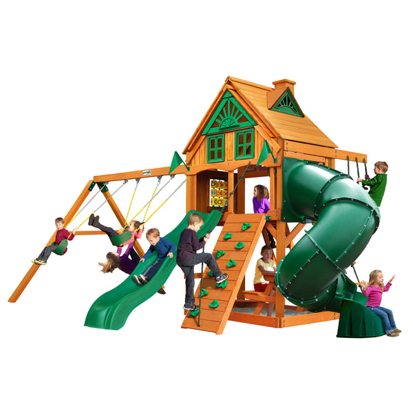 Gorilla Mountaineer Treehouse w/ Fort Add-On & Amber Posts