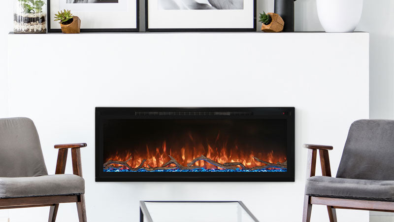 Modern Flames 74" Spectrum Slimline Wall Mount or Recessed Electric Fireplace