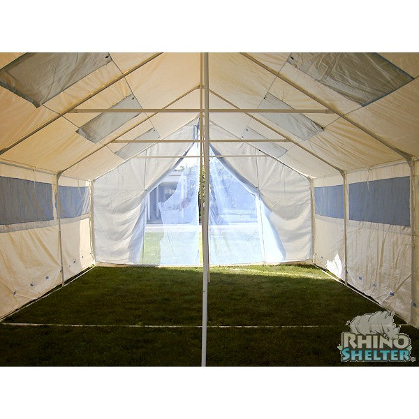 Rhino Shelters U.N. Disaster Relief Tent House 18'Wx32'Lx15'H