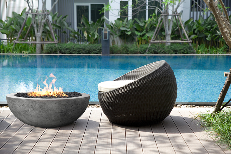 Prism Hardscapes Moderno 4 Fire Bowl | Electric Fire Pit | Propane Fire Pit | Natural Gas Fire Pit | Round Fire Pit | 65,000 BTUs Fire Pit
